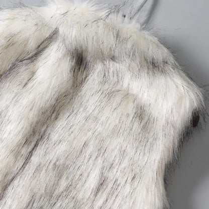 Chaleco de mujer — diseño holgado, abotonado, térmico y grueso, con pelo sintético ❄️🧥