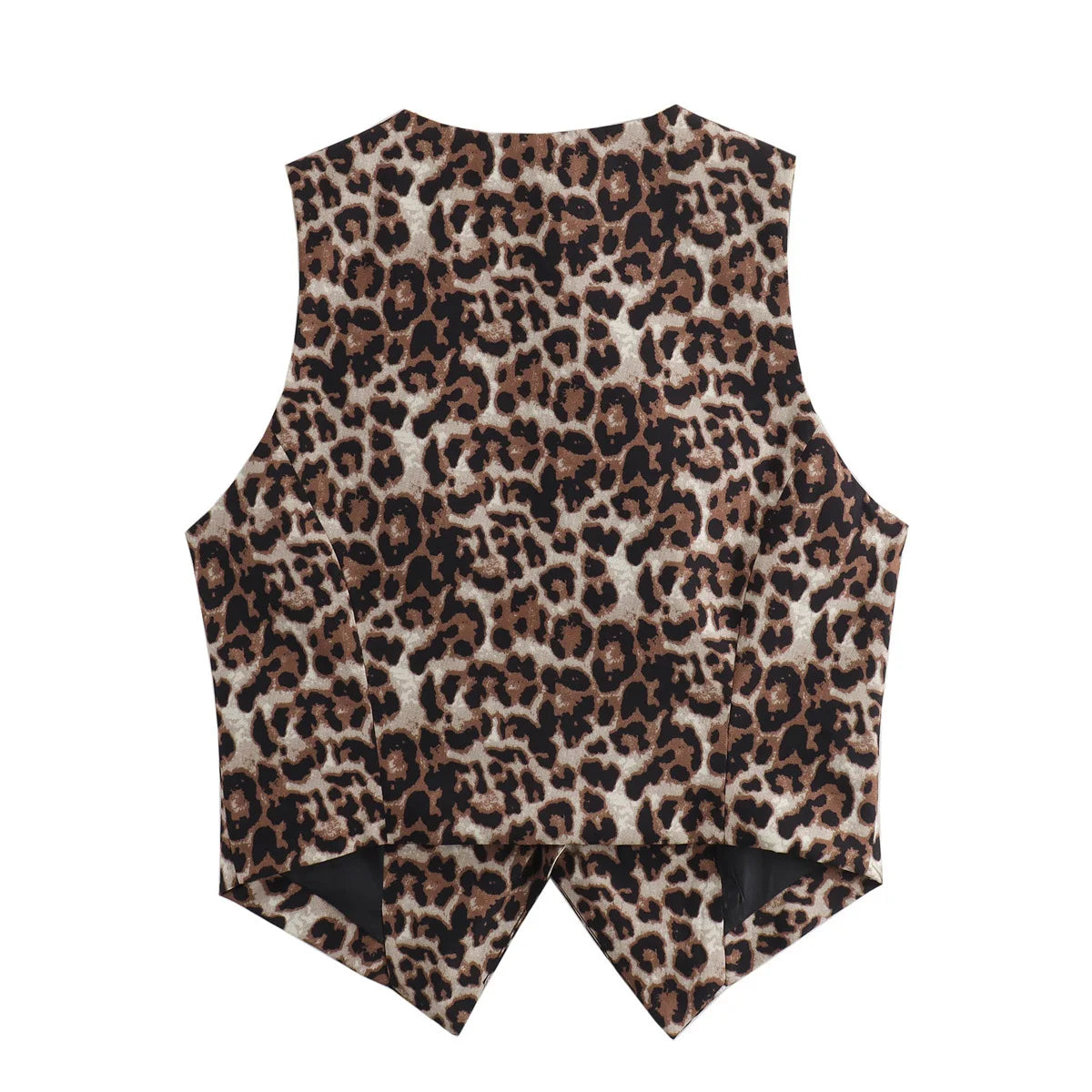 Top sin mangas estampado de Leopardo