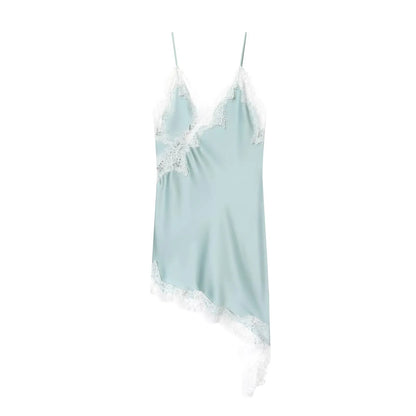 Vestido Mini de Renda e Cetim para Mulher – Estilo Sexy e Festa
