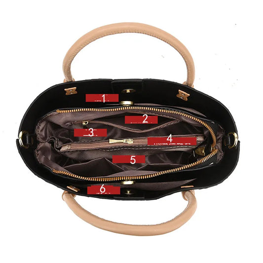 Bolso de mano y ombro de gran capacidad con diseño estampado