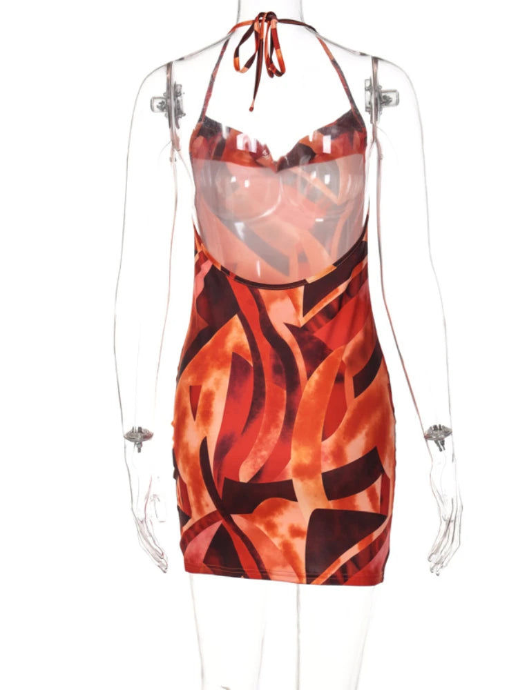 ✨ Vestido Bodycon Estilo Boho Laranja com Costas à vista✨
