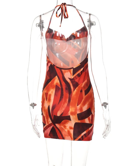 ✨ Vestido Bodycon Estilo Boho Laranja com Costas à vista✨