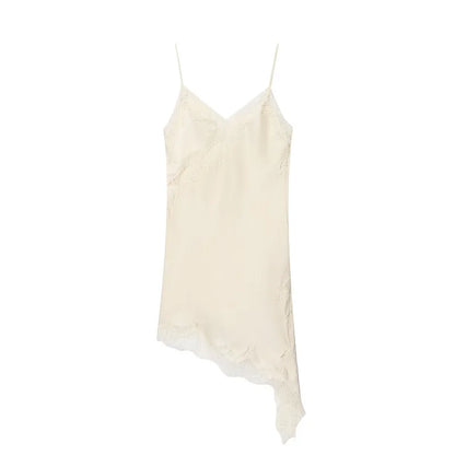 Vestido Mini de Renda e Cetim para Mulher – Estilo Sexy e Festa