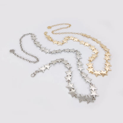Cinto Metálico com Estrelas para Mulher – Estilo Western e Cowgirl