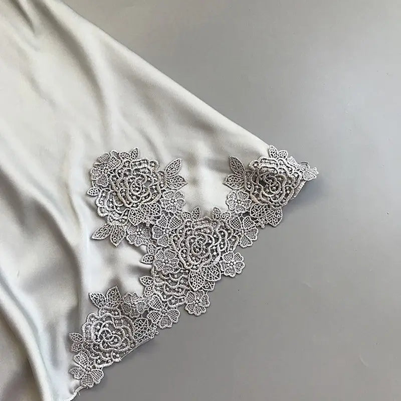 Camisa de dormir de verão feminina sexy em seda com alças