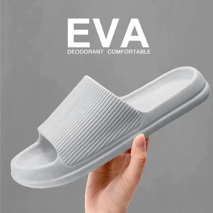 Chinelos com sola macia em EVA antiderrapante para homem e senhora – Impermeáveis, para casa, lazer e banho