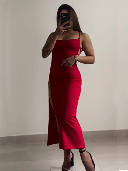 "Nuevo vestido explosivo 2024, de verano, con tirantes tipo halter, estilo Spice Girl, ajustado al cuerpo (tipo ‘bag hip’) y de alta sensualidad