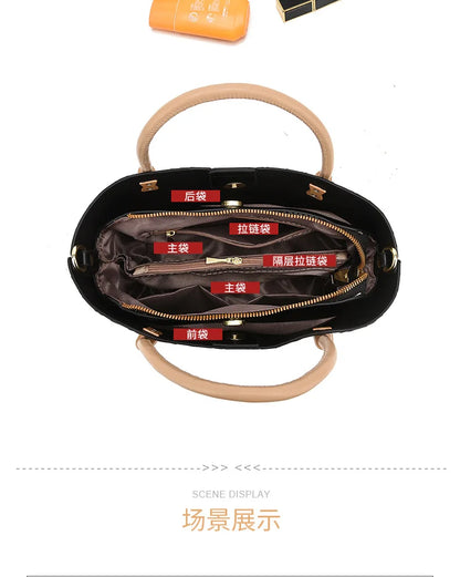 Bolso de mano y ombro de gran capacidad con diseño estampado