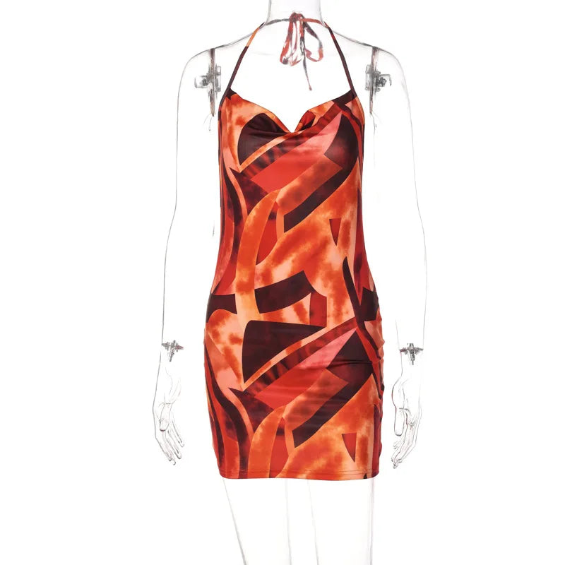 ✨ Vestido Bodycon Estilo Boho Laranja com Costas à vista✨