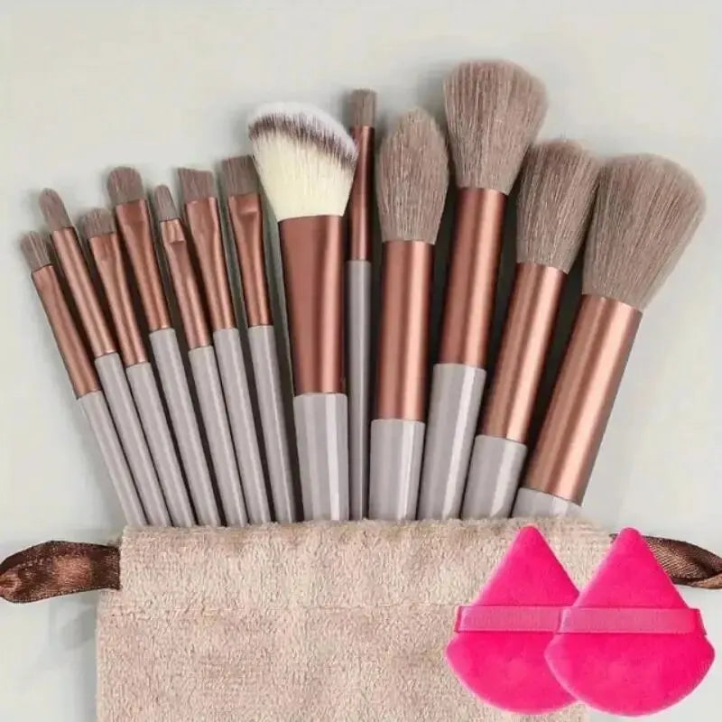 Juego de Brochas de Maquillaje Suaves y Esponjosas Profesionales para Cosméticos – Brochas para Base, Polvo, Sombra de Ojos, Kabuki, Difuminado – Herramienta de Belleza para Maquillaje
