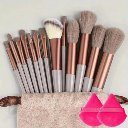 Juego de Brochas de Maquillaje Suaves y Esponjosas Profesionales para Cosméticos – Brochas para Base, Polvo, Sombra de Ojos, Kabuki, Difuminado – Herramienta de Belleza para Maquillaje