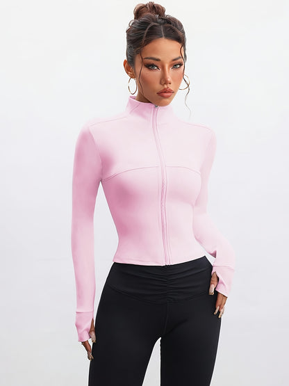 Set of 2 Women's Slim-Fit Sports Jackets with Zipper – Yoga, Running and Casual Style