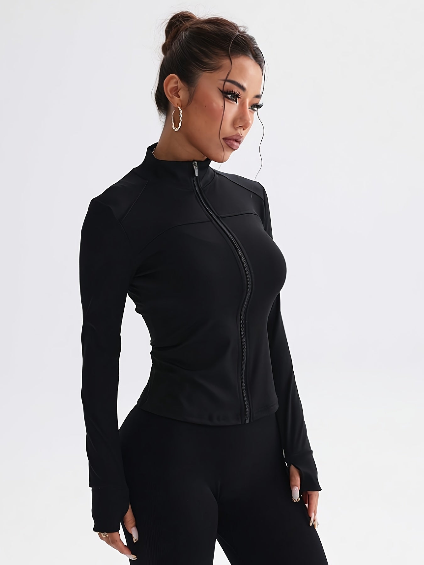 Set of 2 Women's Slim-Fit Sports Jackets with Zipper – Yoga, Running and Casual Style
