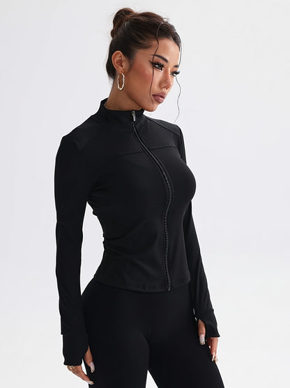 Set of 2 Women's Slim-Fit Sports Jackets with Zipper – Yoga, Running and Casual Style