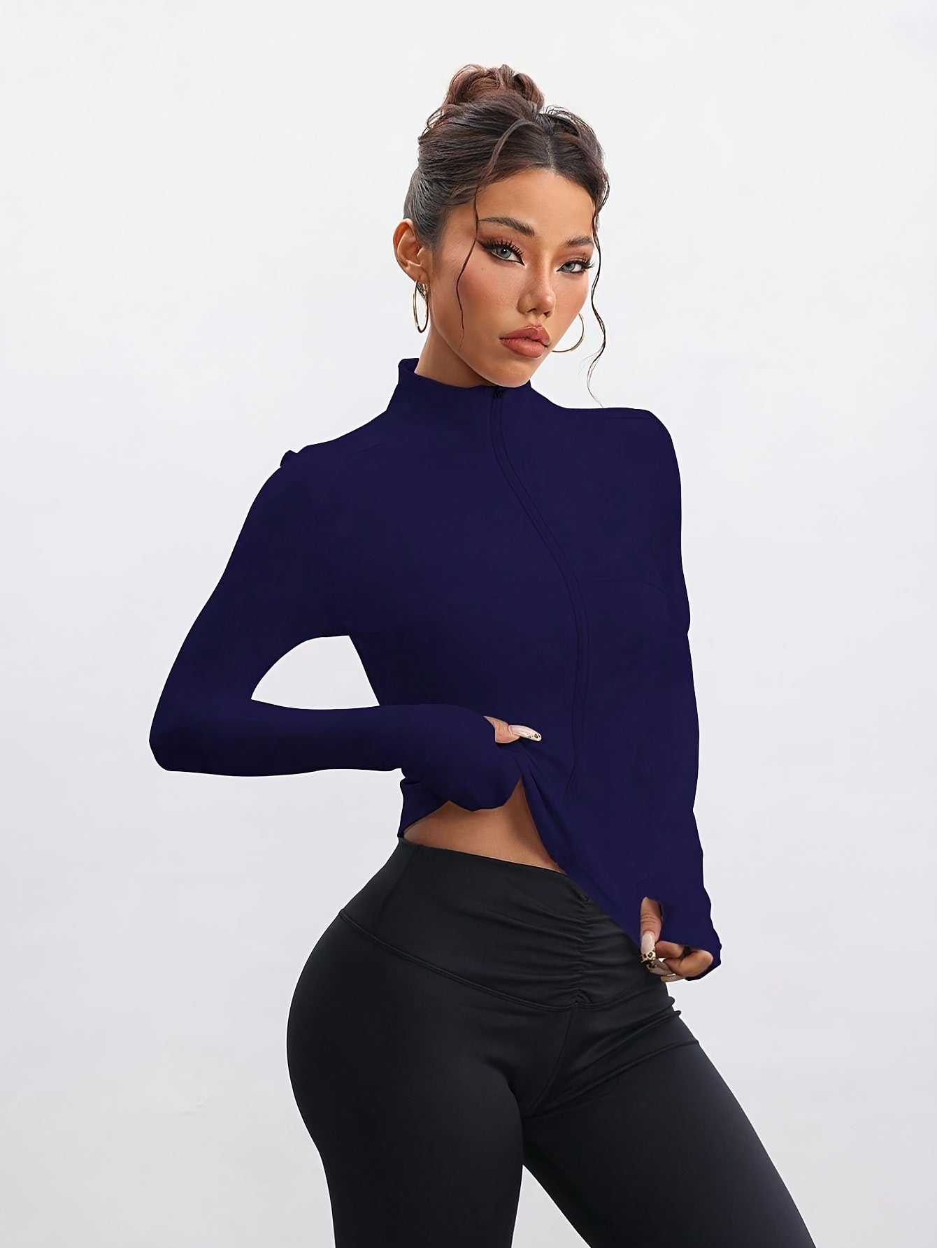 Set of 2 Women's Slim-Fit Sports Jackets with Zipper – Yoga, Running and Casual Style
